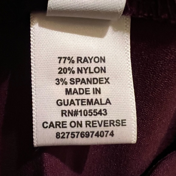 Elle Burgundy Pencil Skirt - Picture 8 of 9